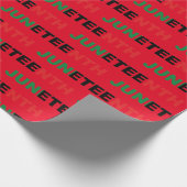 Pan African, Juneteent Wrapping Paper Geschenkpapier (Ecke)
