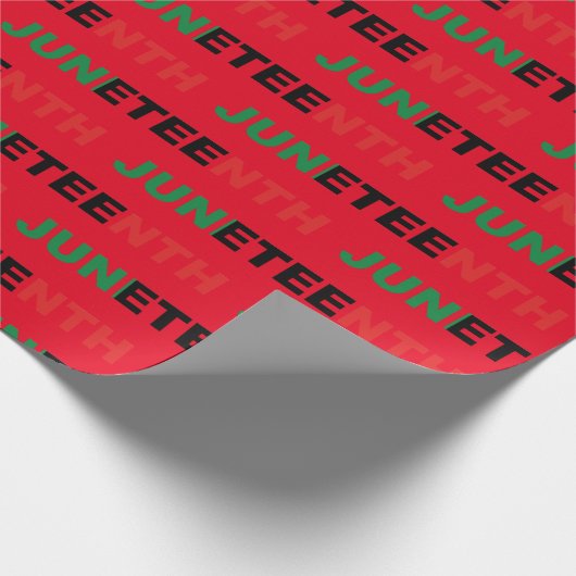 Pan African, Juneteent Wrapping Paper Geschenkpapier (Ecke)