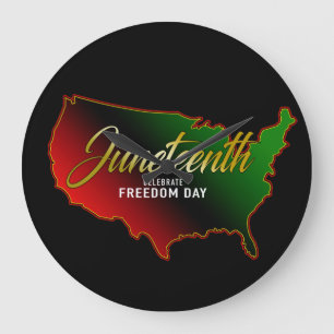 Pan African, Juneteenth Große Wanduhr