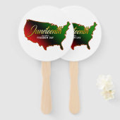 Pan African, Juneteenth Hand Fan Fächer (Vorne und Hinten)