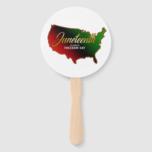 Pan African, Juneteenth Hand Fan Fächer (Vorderseite)