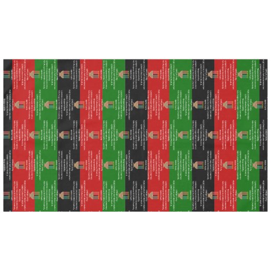 Pan African KWANZAA Tischdecke (Vorderseite (Horizontal))