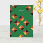 Pan African Pattern Kwanzaa Holiday Gruß Karte (Gelbe Blume)