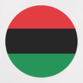 Pan African UNIA Flag Etiketten (Design 2)