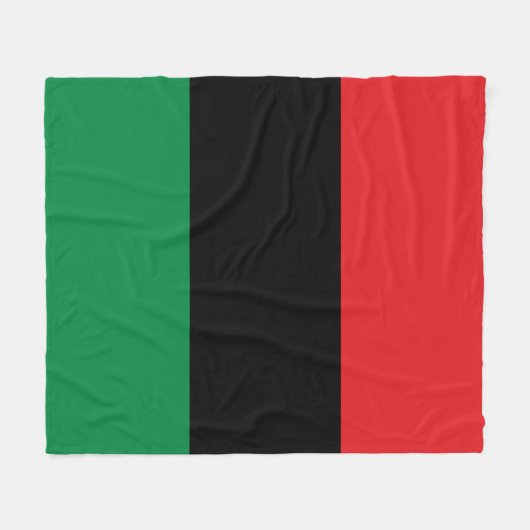Pan African UNIA Flag Fleecedecke (Vorderseite (Horizontal))