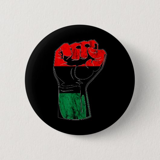 Pan African Unia Flag Handflag Black History Junet Button (Vorderseite)