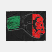 Pan African Unia Flag Handflag Black History Junet Fleecedecke (Vorderseite (Horizontal))