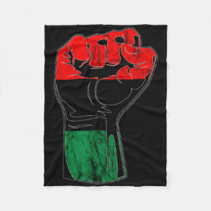 Pan African Unia Flag Handflag Black History Junet Fleecedecke