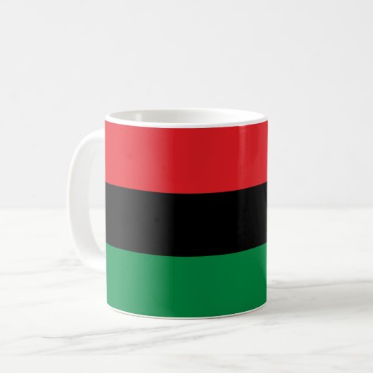 Pan African UNIA Flag Kaffeetasse (Vorderseite Links)