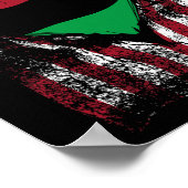 Pan African Unia Flag Loyal Afro-americans Usa Gif Poster (Ecke)