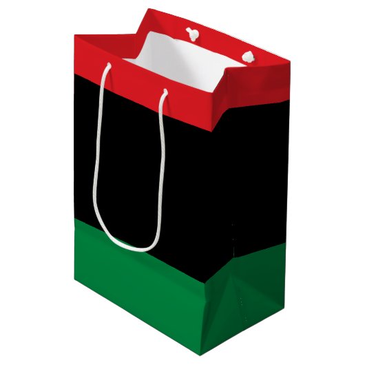 Pan African UNIA Flag Mittlere Geschenktüte (Vorderseite Schrägansicht)