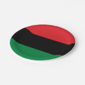 Pan African UNIA Flag Pappteller (Schrägansicht)