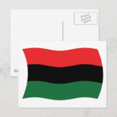 Pan African (UNIA) Flag Postcard Postkarte (Vorne/Hinten)