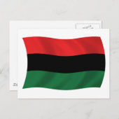 Pan African (UNIA) Flag Postcard Postkarte (Vorne/Hinten)