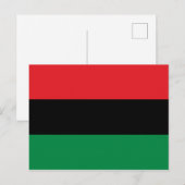 Pan African UNIA Flag Postkarte (Vorne/Hinten)