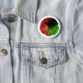Pan Afrikanische schwarze Frau Rot-Grün Stolz für Button (Beispiel)