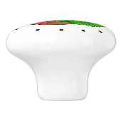 Pan Afrikanische schwarze Frau Rot-Grün Stolz für Keramikknauf (Seitenansicht)