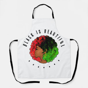 Pan Afrikanische schwarze Frau Rot-Grün Stolz für Schürze