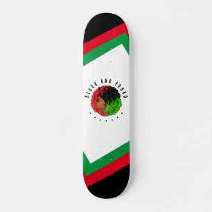 Pan Afrikanische schwarze Frau Rot-Grün Stolz für Skateboard
