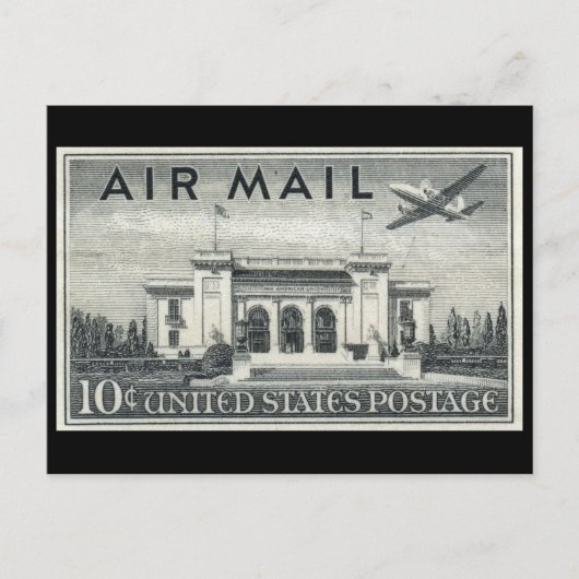 Pan American Gewerkschaft Gebäude, Air Mail Postkarte (Vorderseite)
