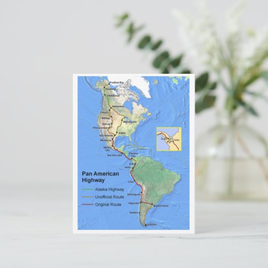 Pan American Highway Postkarte (Stehend Vorderseite)