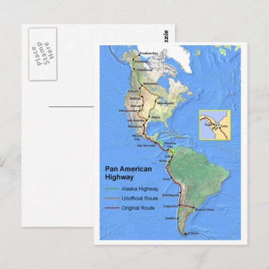 Pan American Highway Postkarte (Vorne/Hinten)