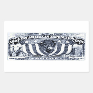 Pan-Amerikanische Ausstellung 1901 Rechteckiger Aufkleber
