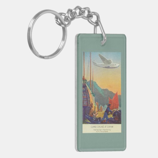 Pan-Amerikanischer Scherer, der über China fliegt Schlüsselanhänger (Vorderseite links)