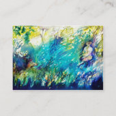 PAN AND DEER, weißes Perlpapier Visitenkarte (Rückseite)