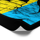 Pan ASL Pride Pansexual Hearing Loss Deaf Awarenes Poster (Ecke)