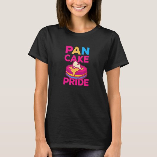 Pan Cake Pansexual Pride Flag Lgbtq Subtile Pride T-Shirt (Vorderseite)
