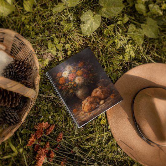 Pan de Muerto Floral Still Life | Monogram Notizblock