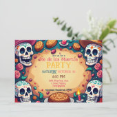 💀 Pan de Party Einladung (Stehend Vorderseite)