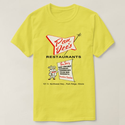 Pan Dee's Restaurant, Park Ridge, Illinois T-Shirt (Design vorne)