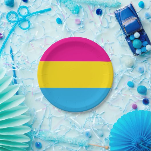 Pan Flag Pappteller (Party)