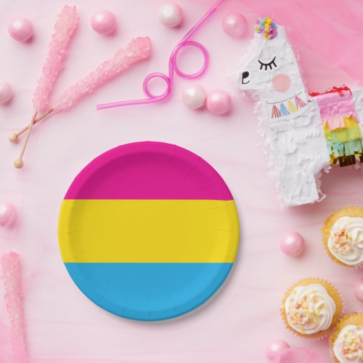 Pan Flag Pappteller (Party)