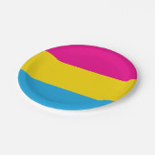Pan Flag Pappteller (Schrägansicht)