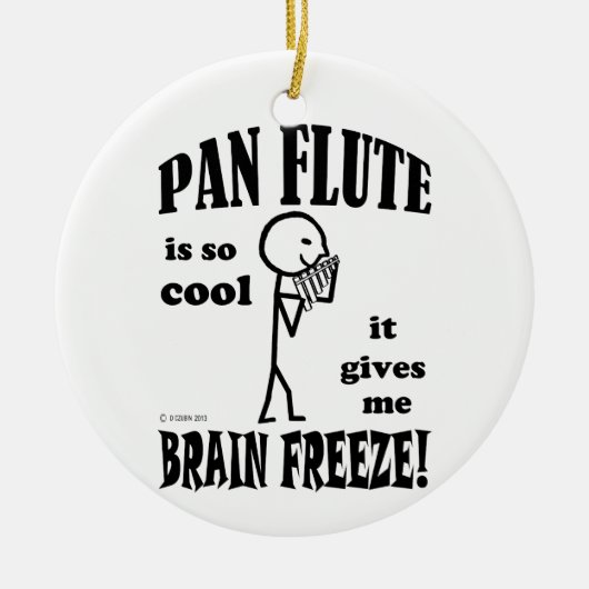 Pan Flute, Brain Freeze Keramik Ornament (Vorne)