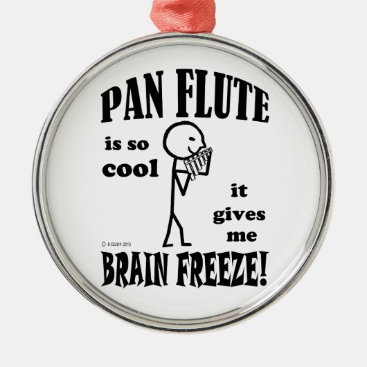 Pan Flute, Brain Freeze Silbernes Ornament (Vorne)