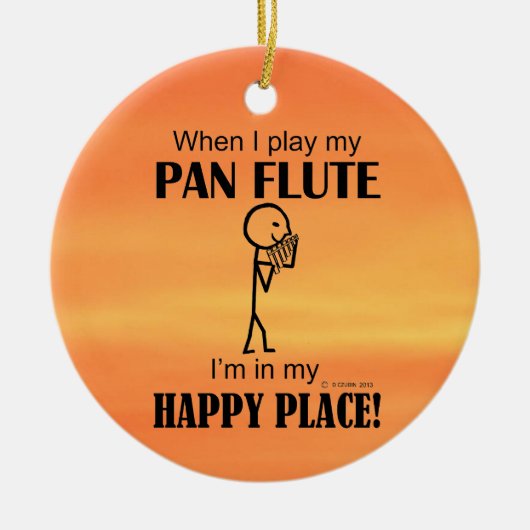 Pan Flute Happy Place Keramik Ornament (Vorne)