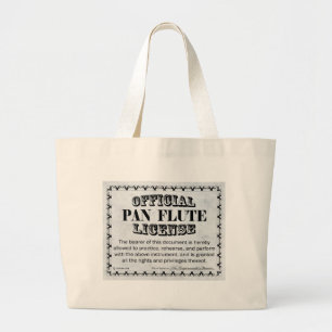 Pan Flute License Jumbo Stoffbeutel