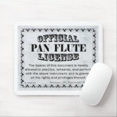 Pan Flute License Mousepad (Mit Mouse)