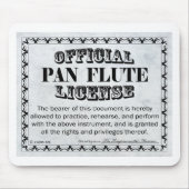 Pan Flute License Mousepad (Vorne)