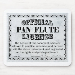 Pan Flute License Mousepad