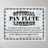 Pan Flute License Poster (Vorne)