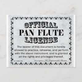 Pan Flute License Postkarte