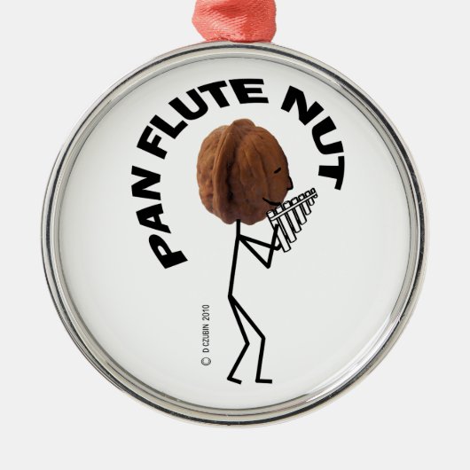 Pan Flute Nut Silbernes Ornament (Vorne)