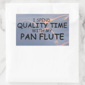 Pan Flute rechteckiger Aufkleber für die Qualitäts (Tasche)