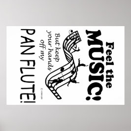 Pan Flute spüren die Musik Poster