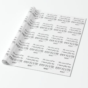 Pan Flute Stimmen sagen, müssen spielen Geschenkpapier